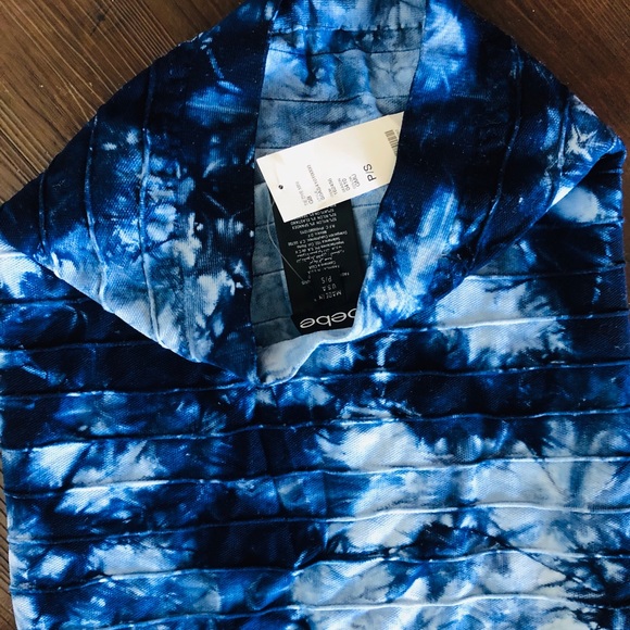 BEBE BLUE TIE DYE BANDAGE KNIT SKIRT P / S NWT 🔥 - Picture 3 of 3